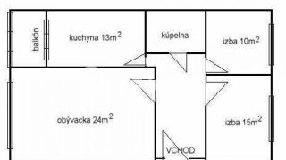  Byty Prenájom 3 izbový byt Košice - Sídlisko Ťahanovce Pekinská